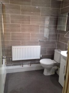 New bathroom wall tiles fitted by Portsmouth Tilers